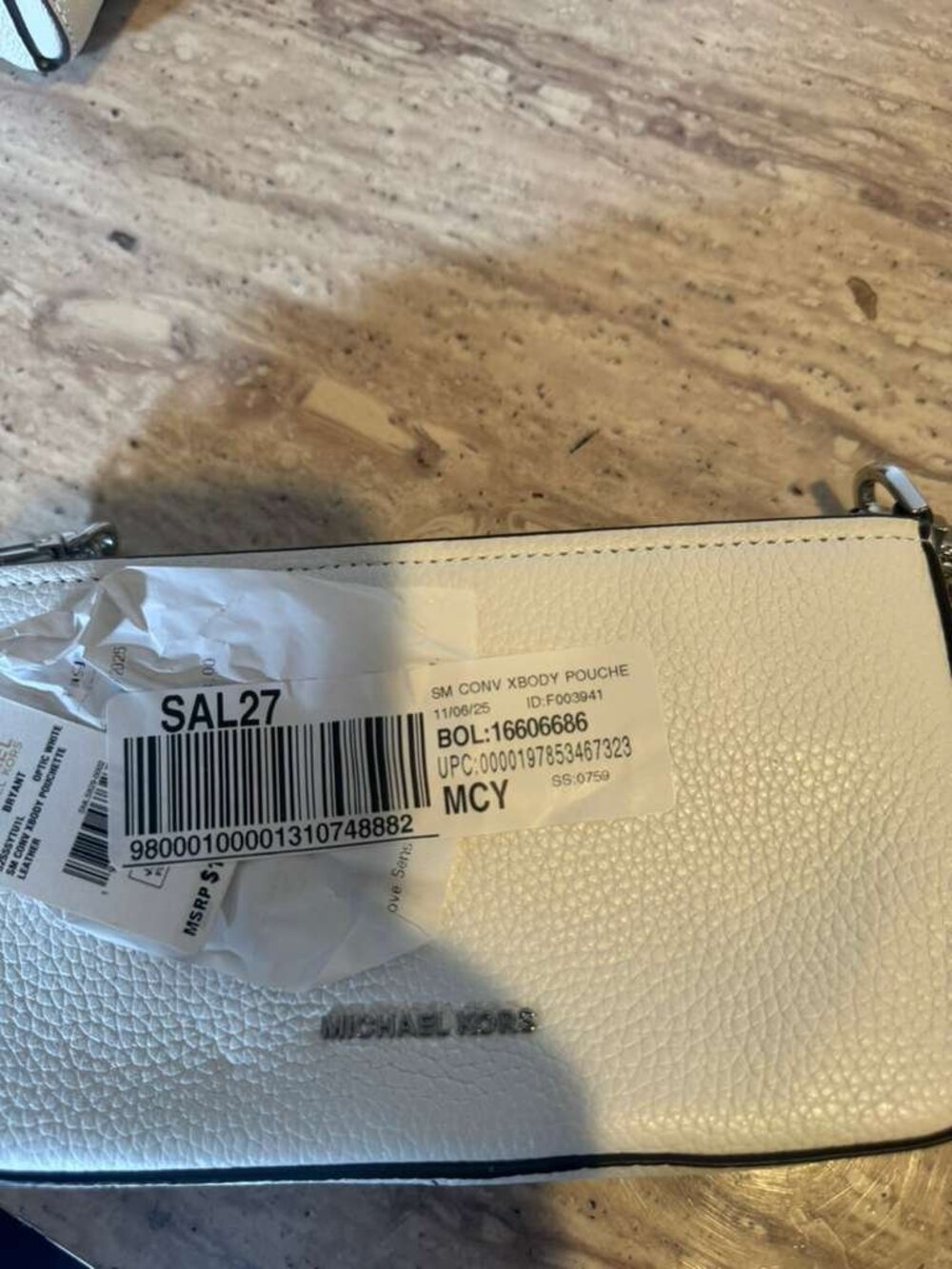 100% Authentic Michael Kors Bryant Small Pebbled Leather Convertible Pochette - Picture 3 of 4